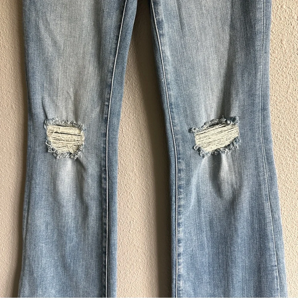 Good American Distressed Good Flare Jeans 0/25 - Picture 2 of 11